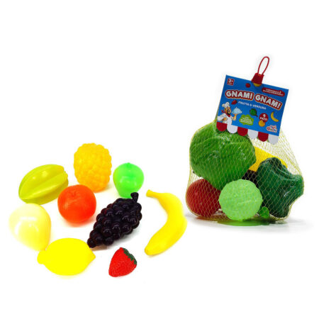Παιχνίδι Φρούτα Και Λαχανικά Πολύχρωμο Πλαστικό Σε 2 Ποικιλίες 30cm Σετ 9Τμχ Για 3+ Ετών