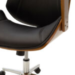 Καρέκλα γραφείου διευθυντή Fern  μαύρο pu - ξύλο καρυδί