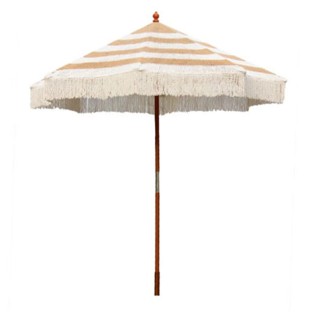 Ομπρέλα  ξύλο-μακραμέ Φ2.75x2.62 m εκρού