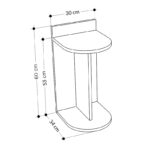 Βοηθητικό τραπέζι Libra  λευκό-φυσικό 30x34x60εκ