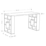 Γραφείο Labirent  χρώμα λευκό-καρυδί 140x60x75εκ