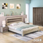 Κρεβάτι διπλό OLYMPUS  σε χρώμα castillo-toro 160x200εκ