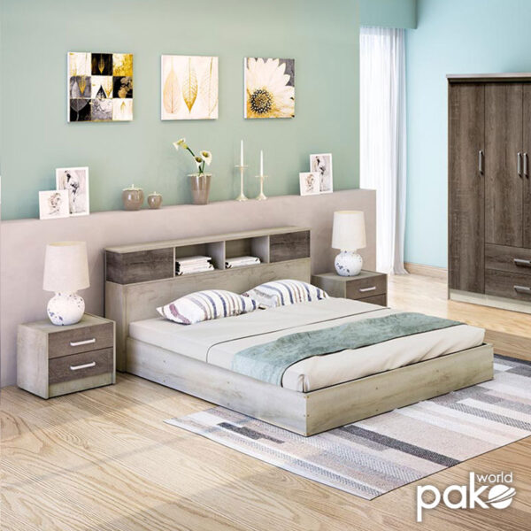 Κρεβάτι διπλό OLYMPUS  χρώμα castillo-toro 160x200εκ