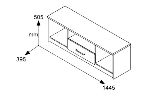 Έπιπλο τηλεόρασης OLYMPUS  χρώμα wenge 144x39x50,5εκ