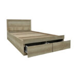 Κρεβάτι μονό Nalos  με συρτάρι castillo-oak 100x200εκ