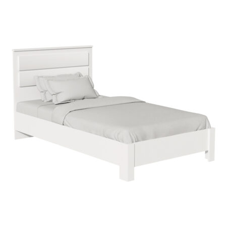 Κρεβάτι μονό OLYMPUS  σε χρώμα λευκό 100x200εκ
