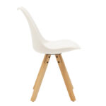 Καρέκλα Caron  PP λευκό-φυσικό πόδι