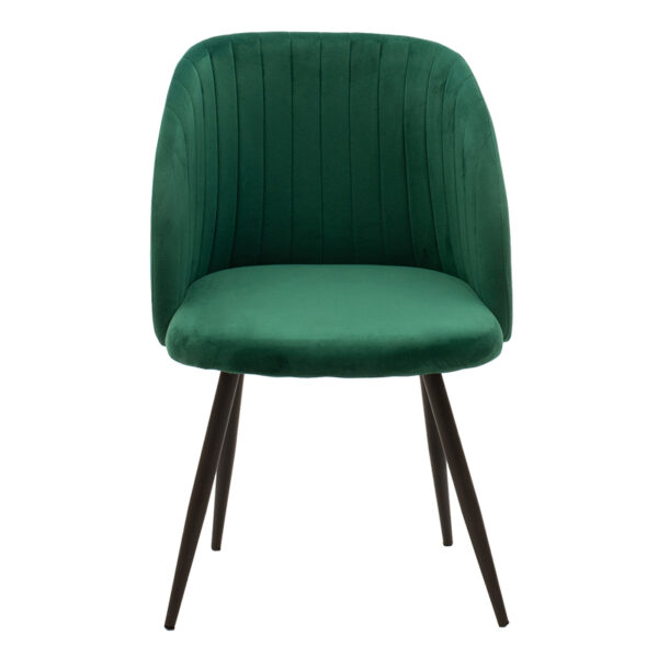 Πολυθρόνα Oasis  βελούδο σκούρο πράσινο-μαύρο πόδι