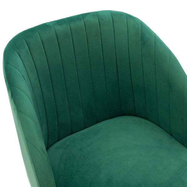 Πολυθρόνα Oasis  βελούδο σκούρο πράσινο-μαύρο πόδι