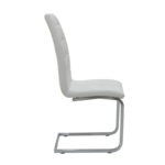 Καρέκλα Darrell  pu λευκό-βάση χρωμίου 42x49x106εκ