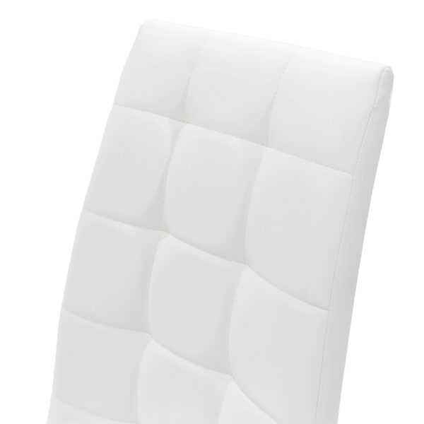 Καρέκλα Darrell  pu λευκό-βάση χρωμίου 42x49x106εκ