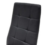 Καρέκλα Cube  PU μαύρο-πόδι χρωμίου
