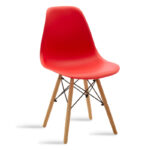Καρέκλα Julita  PP κόκκινο-φυσικό πόδι