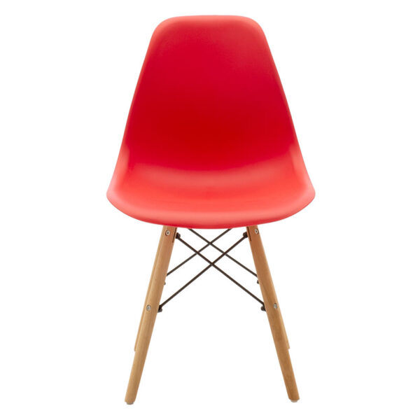 Καρέκλα Julita  PP κόκκινο-φυσικό πόδι