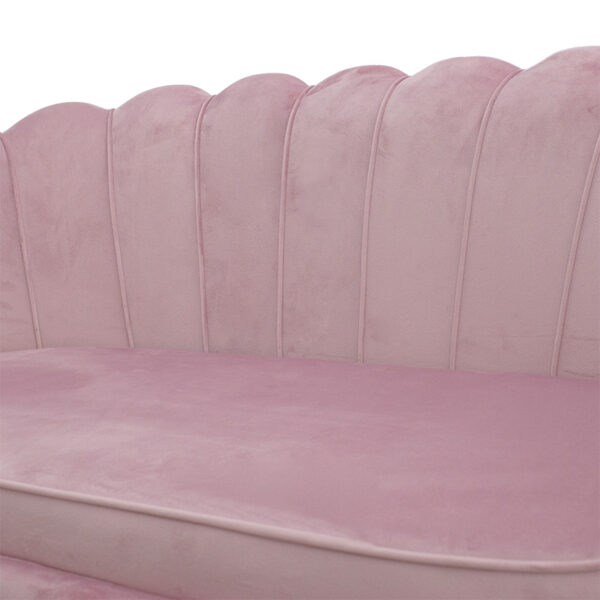 Καναπές 2θέσιος Daimon  βελούδο ροζ 134x70x77εκ