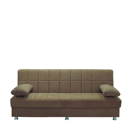 Καναπές Κρεβάτι Τριθέσιος  LAURA ΙΙ Καφέ 190x75x80cm
