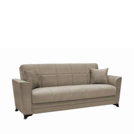 Καναπές Κρεβάτι Τριθέσιος  JULIAN 3S Ανοιχτό Καφέ 232x85x90cm