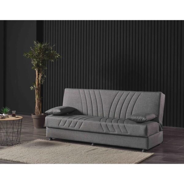 Καναπές Κρεβάτι Τριθέσιος  JORGE Γκρι 180x78x80cm