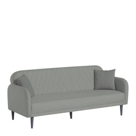 Καναπές Κρεβάτι Τριθέσιος  LUKAS Ανοιχτό Γκρι 210x85x84cm