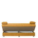 Καναπές Κρεβάτι Τριθέσιος  LAURA Μουσταρδί 190x75x80cm