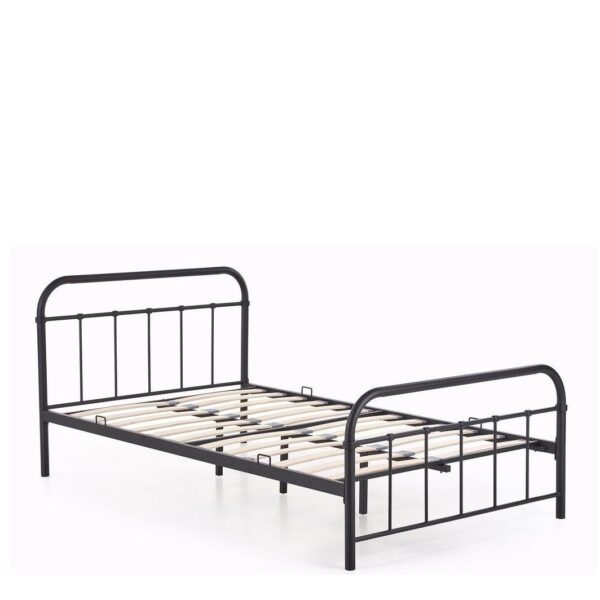 Κρεβάτι LIBERTY Μεταλλικό Sandy Black 209x124x93cm (Στρώμα 120x200cm)