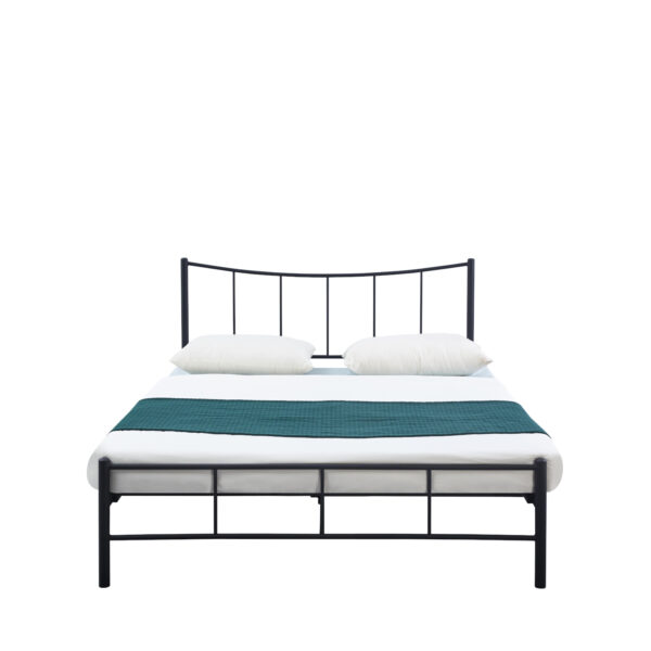 Κρεβάτι Διπλό  ROSE Μαύρο Μέταλλο 208x159x100cm (Στρώμα 150x200cm)