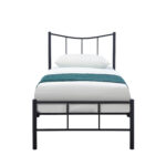 Κρεβάτι Μονό  ROSE Μαύρο Μέταλλο 208x93.8x100cm (Στρώμα 90x200cm)