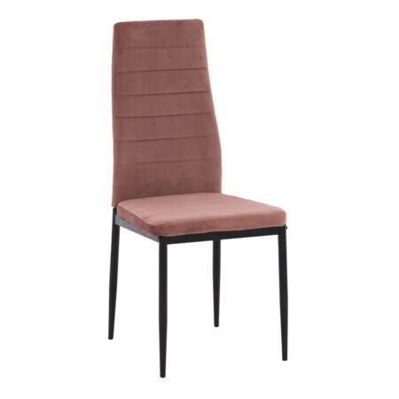 Καρέκλα  ROSE Σάπιο Μήλο/Μαύρο Βελούδο 53x39x96cm