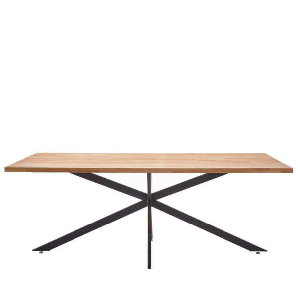 Τραπέζι Τραπεζαρίας DRYOPIS Φυσικό/Μαύρο Ξύλο/Μέταλλο 200x100x75cm