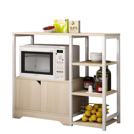 Ραφιέρα Κουζίνας LYNX Maple/Λευκό MDF/Μέταλλο 80x30x71cm