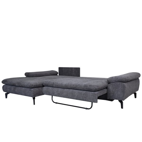 Καναπές Κρεβάτι Γωνιακός Αριστερή Γωνία BANDERA Σκούρο Γκρι 263x168x84cm