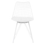 Καρέκλα Μεταλλική  FAGUS Με Μαξιλάρι Λευκό 49x58x83.5cm
