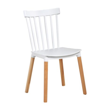 Καρέκλα  FLAPPER Λευκό PP/Ξύλο 42.5x49.5x84cm