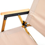 Καρέκλα Παραλίας  ISLAMORADA Μπεζ/Χρυσό Μέταλλο/Ύφασμα 41x53x79cm