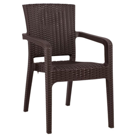 Καρέκλα Κήπου  Καφέ Rattan 58x55x87cm