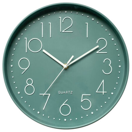 Ρολόι Τοίχου  Πράσινο Πλαστικό Φ30.5x4.3cm