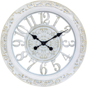 Ρολόι Τοίχου Λευκό Πλαστικό Φ56cm