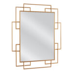 Καθρέπτης Τοίχου  ARROCH Χρυσό Μέταλλο/Γυαλί 90x1.5x70cm