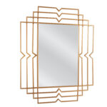 Καθρέπτης Τοίχου  BALDOR Χρυσό Μέταλλο/Γυαλί 90x1.5x70cm