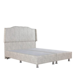 Κρεβάτι BISMUTH Ανοιχτό Γκρι PU (Στρώμα 160x200cm)