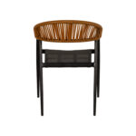 Πολυθρόνα Κήπου  LIVINGSTONE Μαύρο/Καφέ Αλουμίνιο/Rattan 56x55x76cm