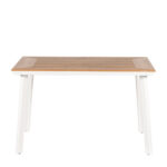 Τραπέζι Κήπου  EPUPA Λευκό/Καρυδί Αλουμίνιο/Ξύλο 120x80x73cm