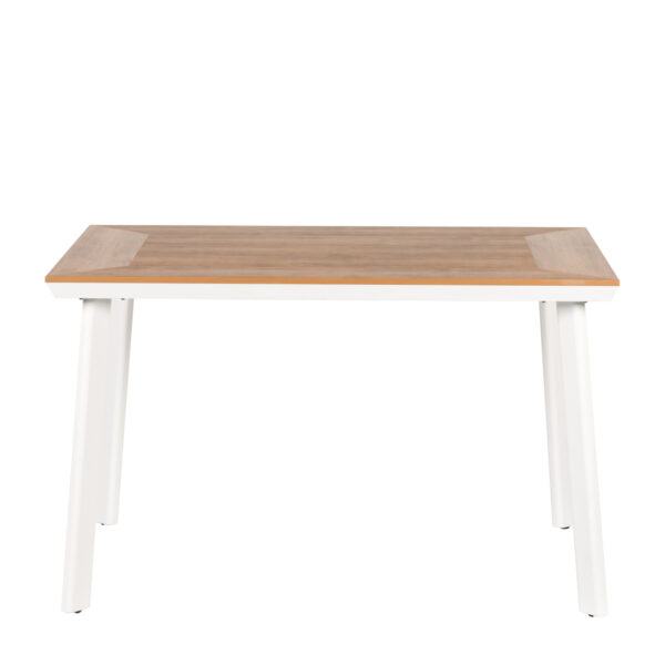 Τραπέζι Κήπου  EPUPA Λευκό/Καρυδί Αλουμίνιο/Ξύλο 120x80x73cm