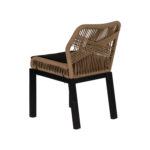 Καρέκλα Κήπου  LISBON Μπεζ/Μαύρο Αλουμίνιο/Ύφασμα 50x58x77cm