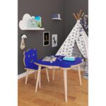Τραπεζάκι Παιδικό  AMAHLE Με Κάθισμα Μπλε MDF/Ξύλο 46x50x42cm