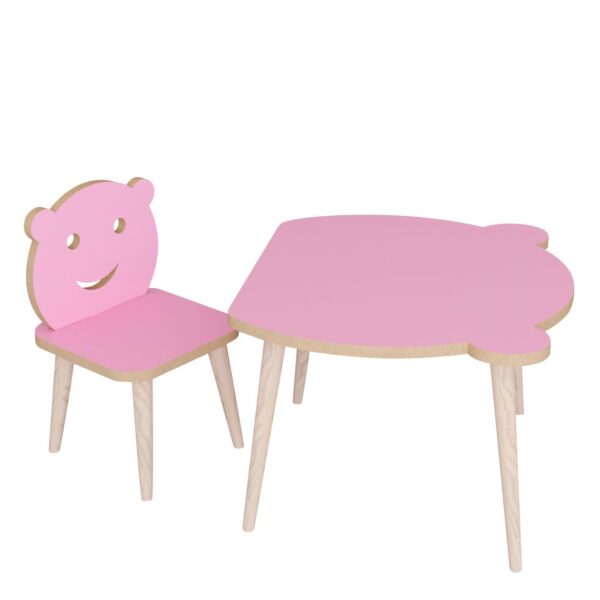 Τραπεζάκι Παιδικό  AMAHLE Με Κάθισμα Ροζ MDF/Ξύλο 46x50x42cm