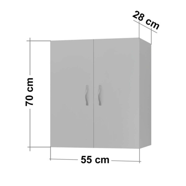 Ντουλάπι Μπάνιου  WIDELENE Λευκό Μοριοσανίδα 55x28x70cm