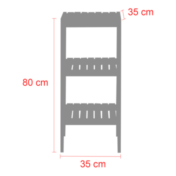 Ραφιέρα Επιδαπέδια  CHENGLEI Φυσικό Ξύλο 35x35x80cm