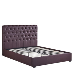 Κρεβάτι ARABIS Καφέ PU (Στρώμα 150x200cm)
