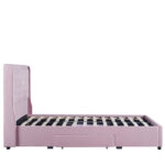 Κρεβάτι Διπλό ANNONA Ανοιχτό Ροζ Βελούδο (Στρώμα 160x200cm)